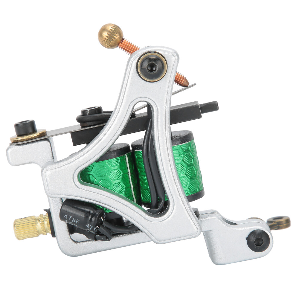 Professional Tattoo Kit, Alloy Coil Machine With Latest Technology, Stable Rebound & Strong Magnetic Force, Exquisite Design For Home & Professional