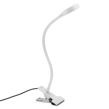 Fleksibel klemmelampe til skrivebord og seng Læselampe med øjenplejeteknologi Natlampe med justerbar svanehals USB-opladning Boglampe til
