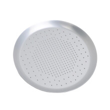 Portable Aluminum Alloy Pizza Pan Metal Texture-7.5 Inches