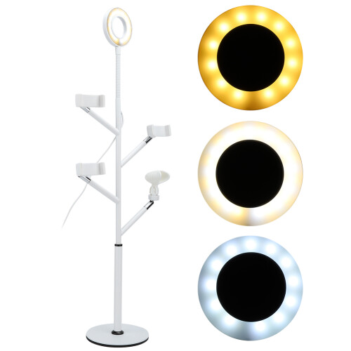 Energy-saving LED Lighting Floor Lamp, Memory Mode Standing Lamp with Full-angle Lighting for Multi-functional Use (Black) 1