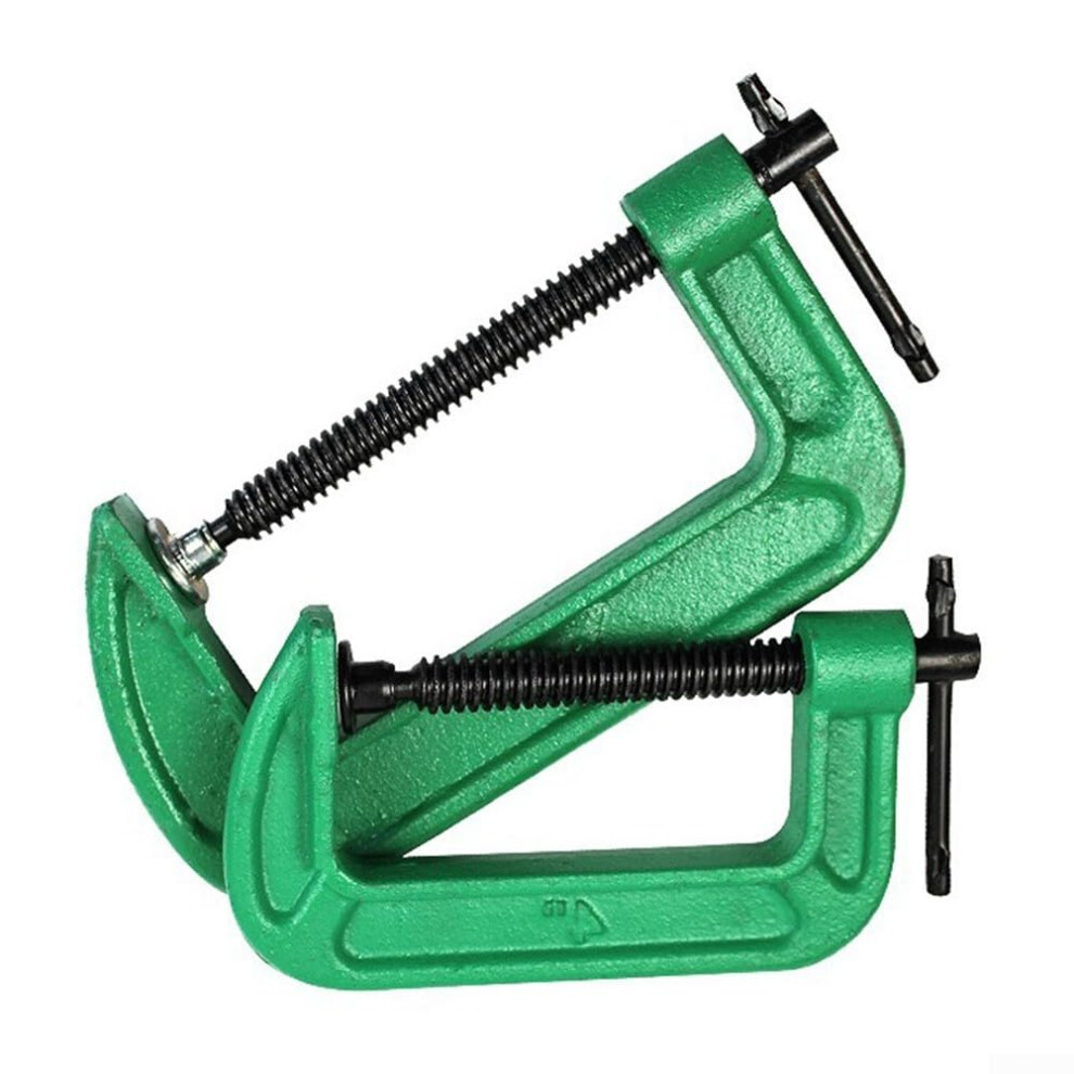 C Shaped Steel Clips Twopiece 4Inch With Nonslip Handles For Woodworking And Metalworking 9189345475429