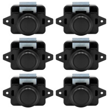 Marine Grade Push to Close Lock Motorhome Compartment Lock With Screws Push Button Cabinet Lock 6 Pack Zinc Alloy Bolt