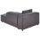 Beliani Left-Hand Chaise Longue BRANDE Fabric Black 5