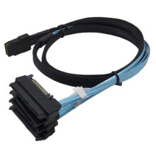 0.5m Mini Data Cable Mesh Thin Flat Connectors And Latch Black 50x2x2 Cm