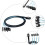 0.5m Mini Data Cable Mesh Thin Flat Connectors And Latch Black 50x2x2 Cm 4