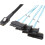 0.5m Mini Data Cable Mesh Thin Flat Connectors And Latch Black 50x2x2 Cm 3