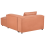 Beliani Left-Hand Chaise Longue BRANDE Fabric Golden Brown 5