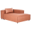 Beliani Left-Hand Chaise Longue BRANDE Fabric Golden Brown 4