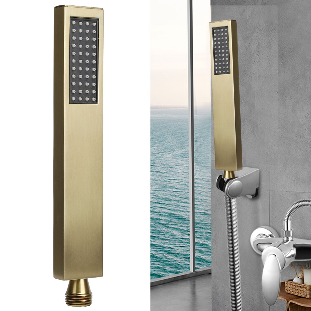 G1/2 Copper Shower Head Handheld Brushed Gold Bathroom 22Cm 8421378271830