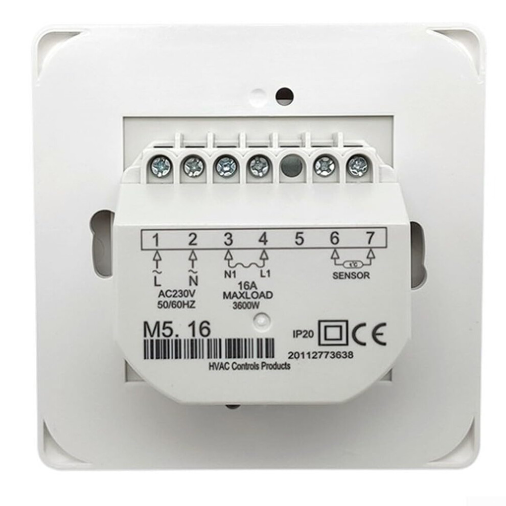 Thermostat For Underfloor Heating 220V 16A Knob Control With Floor Sensor And Heating Indicator 9094768723609