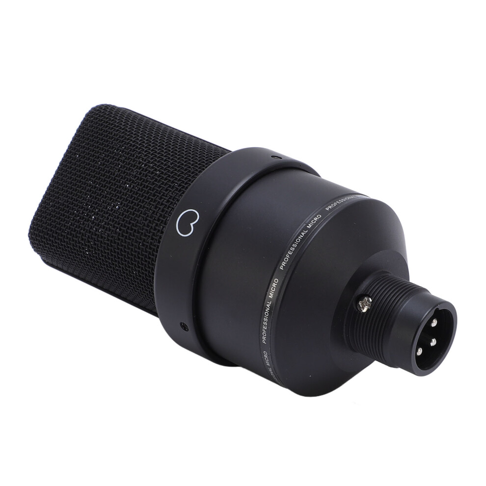 Professional Studio Condenser Microphone 26Mm Diaphragm With Shock Mount Black 7691378272330