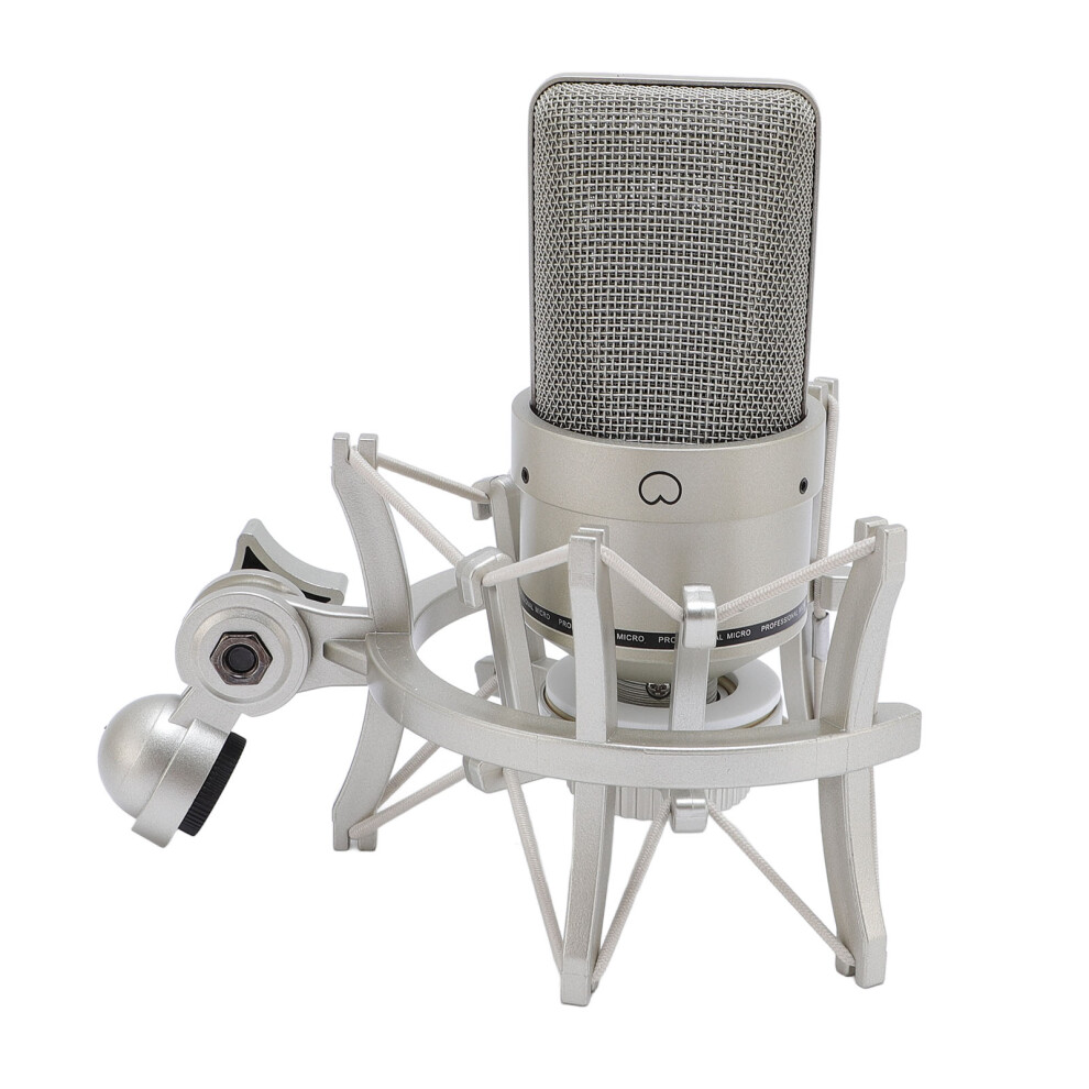 Studio Condenser Mic 26Mm Diaphragm, With Shock Mount & Xlr Gold 8751378272750