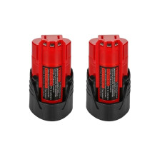 12V Rechargeable Battery 3Ah 6Ah for Milwaukee M12 XC Tools 48-11-2402 48-11-2411 48-11-2401 MIL-12A-LI (2 Pack)