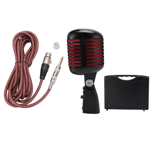 Retro Cardioid Dynamic Microphone for Stage & KTV - Black 1