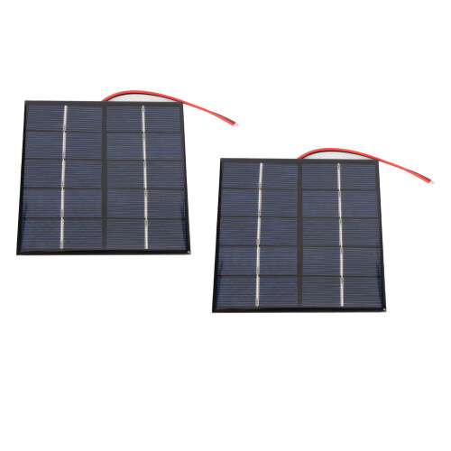 2PCS 1.2W 5V 100x100mm Portable Solar Panels for DIY Projects