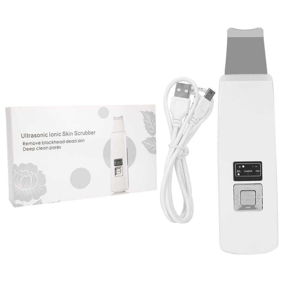 Skin Scrubber Face Spatula with IPX7 Waterproof Rating, USB Rechargeable Ultrasonic Pore Extractor for Blackhead Removal and Gentle Exfoliation
