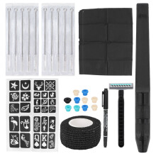 Disposable Tattoo Supplies Kit With Stainless Steel Needles Waterproof Table Covers And Adjustable Elastic Bands For Safe Needle Fixation Ideal For