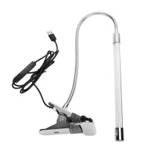 Schreibtischlampe mit flexiblem Schwanenhals, heller LED-Halterung mit rutschfestem Clip für Studentenwohnheim, Büro, zum Lesen, Nägelmachen,