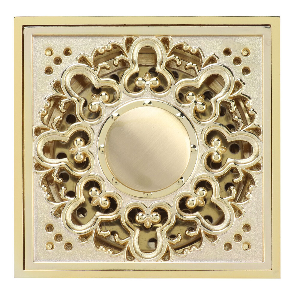 Gold Bathroom Floor Drain Set Anti-Odor And Anti-Clog Strainer Shallow Design 5041378280231