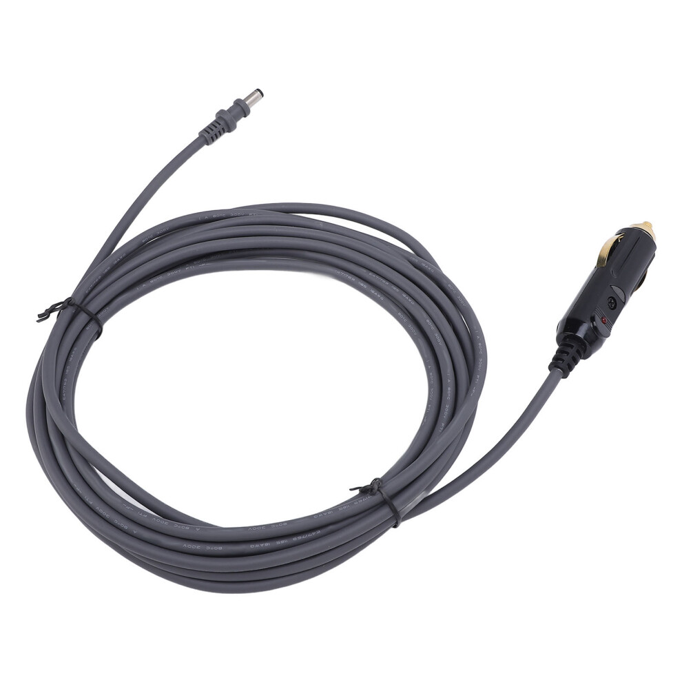 16.4Ft Dc 12V-24V Car Cigar Lighter Power Cable - Gray 4951378280166