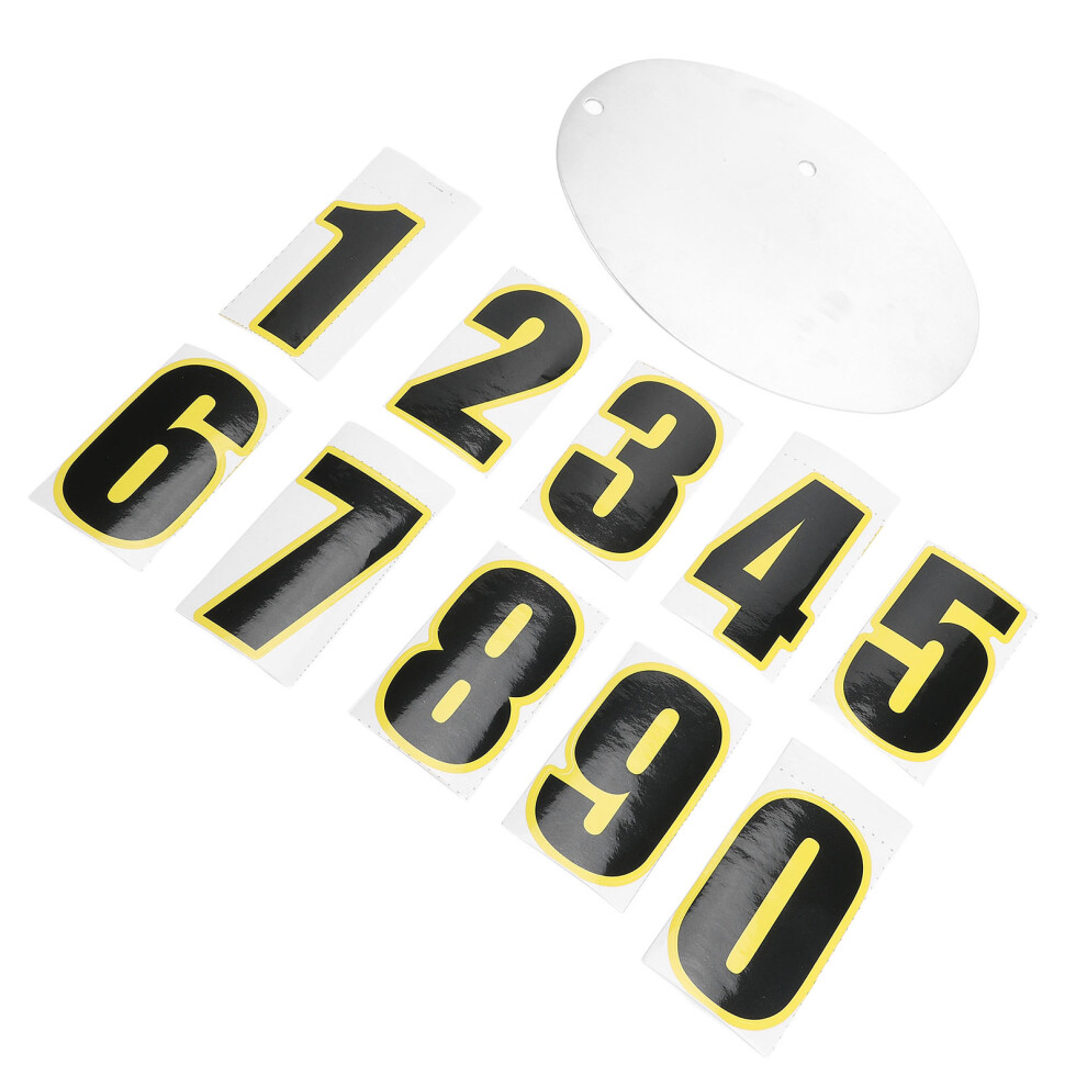 Oval Aluminum Motorcycle Number Plate 2.5Mm Thick Diy Fit Cl250 Cl300 Cl500 4631378282567