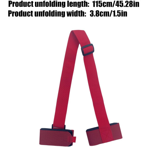 Ski Carrier Strap Nylon Adjustable Comfortable Portable Binding Strap Shoulder Ski Holder For Mountain Ski Red 2