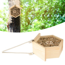 Insect House Wooden Bee Hotel for Garden Hanging Design Weather-Resistant