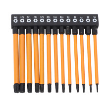 13 Stück Stern-Schraubendreher-Bit-Set T5–T40 100mm 1/4" Hex S2 Stahl