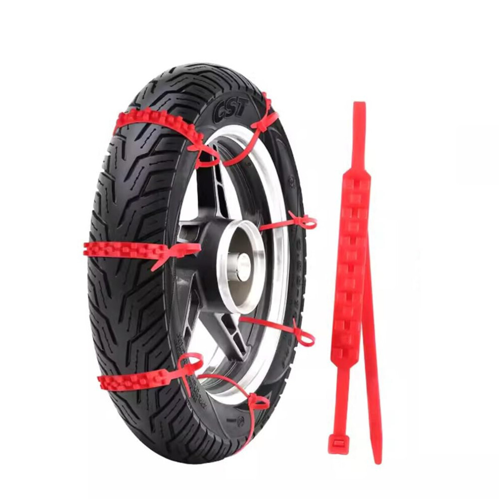 Motorcycle Snow Chains Adjustable Antiskid Reusable 20Pcs For Harleydavidson Pan America 1250 Red 9070919750366