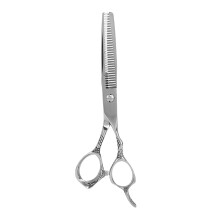 Hand Forged Scissors Stainless Steel Hair Cutting Tools Hair Thinning Shears Two Sided Thinning Shears Salon Scissors Ergonomic Shape Hair Styling