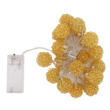 Waterproof Outdoor Lighting Battery Operated Fairy Lights Globe String Lights Decorative Mood Illumination Round Ball Hollow Design Versatile Event