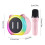 Portable Karaoke System with RGB Lights, 2 Wireless Mic 1200mAh 2