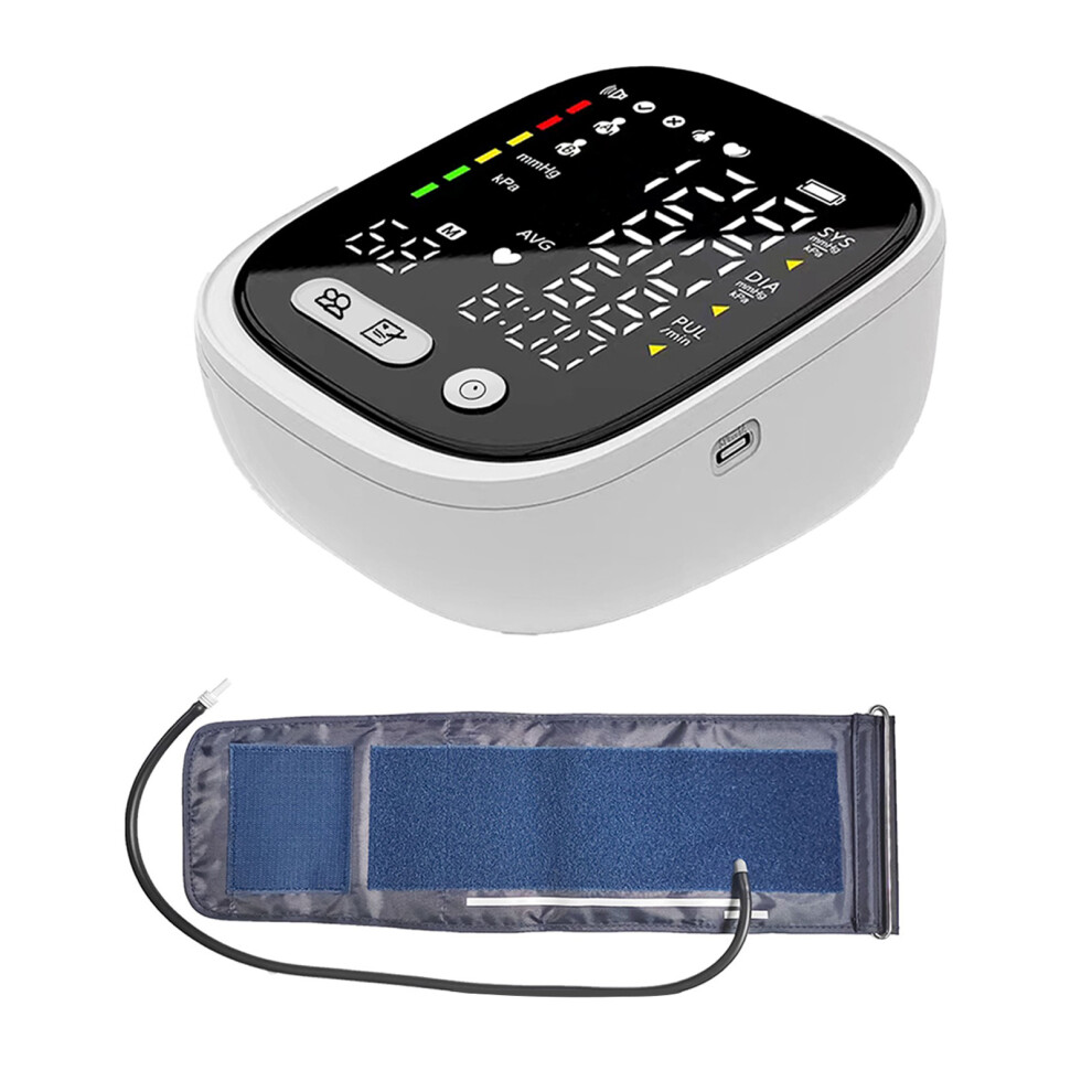 Automatic Blood Pressure Monitor with Voice, 180 Readings, Large LCD, USB-C