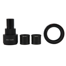 TRINOCULAR STEREO MICROSCOPIO VIDEO FOCUS PORT CONNECTOR WIDEFIELD MICROSCOPE EYEPIECE ADAPTER 2X MAGNIFICATION HIGH QUALITY METAL STRUCTURE