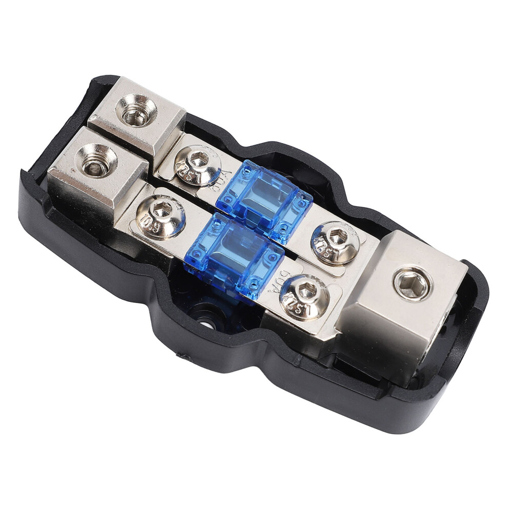 Mini Anl Fused Block Kit 1 In 2 Out W/ 60A-100A Fuses For Auto Rv Yacht 8751378293656