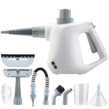 Portable Steam Cleaner with Safety Lock for MultiSurface Home and Kitchen Grease Removal White