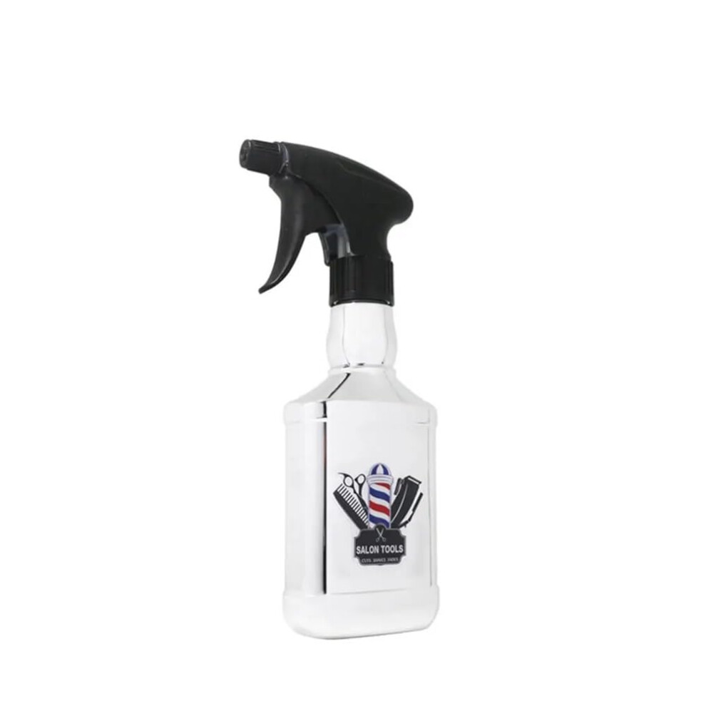 Silver 300Ml Hair Spray Bottle With Ultrafine Continuous Mist For Styling, Cleaning And Salon Use