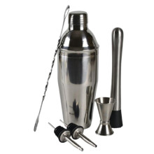 Stainless Steel Cocktail Shaker Set 6Piece, 350ml Home Bar Tools Kit for Bartender, Gift for Men