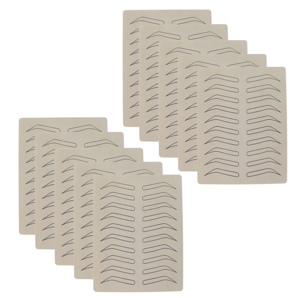 10pcs Microblading Practice Skin Rubber Eyebrow Tattoo Training 19x14.5cm