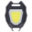 Lanterna de trabalho compacta e recarregável em formato de chaveiro, mini lanterna LED COB com base magnética resistente e múltiplos modos de 6