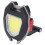 Lanterna de trabalho compacta e recarregável em formato de chaveiro, mini lanterna LED COB com base magnética resistente e múltiplos modos de 5