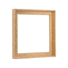 Floater Frame 12x12 For 3/4 Inch Deep Canvas Fits Paintings, Prints, Wood Panels Scratched Gold and Cream Finish