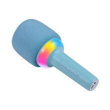 Tragbares kabelloses Karaoke-Mikrofon mit integriertem Lautsprecher 1500mAh, 22x8,5cm Pink/Blau