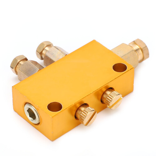 Adjustable Brass Oil Divider Valve 1in TKType Piston Separator with 2 Out