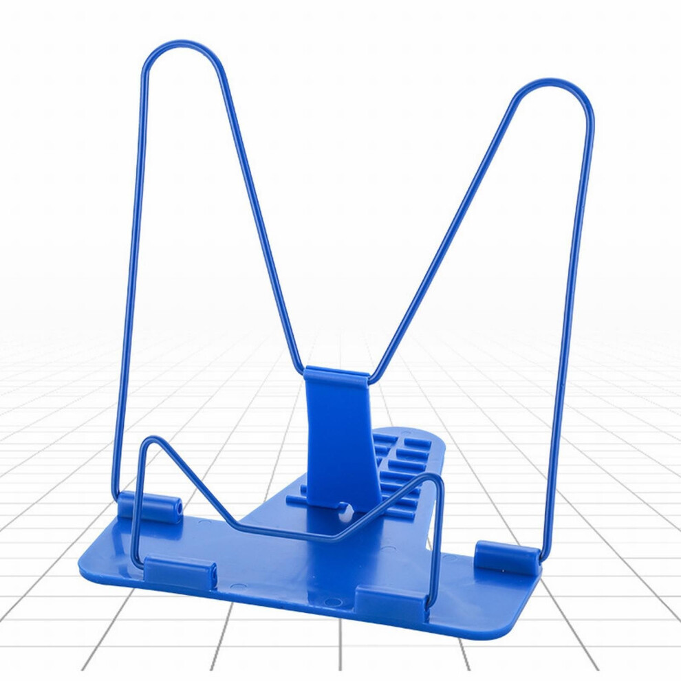 Metal Book Stand Adjustable Reading Document Holder, 20.8 Cm Base, Ergonomic For Books And Tablets Blue 9094768718612