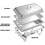 9L Rectangle Stainless Steel Chafing Dish Buffet Set with Fuel Holders, Smart Temperature Control 5