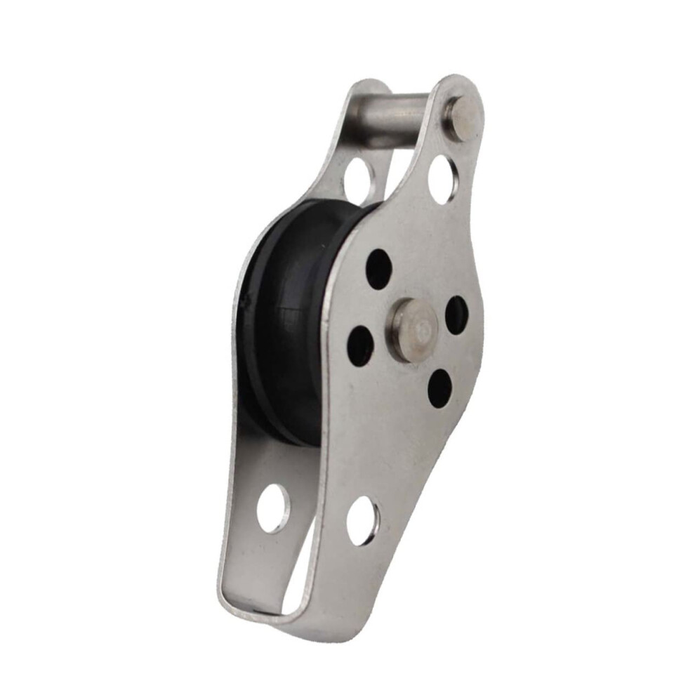 Stainless Steel Pulley Nylon Rope Wheel Heavyduty Sliding Block Lift Tool Corrosion Resistant Hanging Weight Lifting 9187378755976