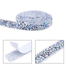 AB Kristall-Strassstreifen, selbstklebendes Diamantband, funkelndes Glitzer-Dekorationsband für Bastelarbeiten, Halloween, Hochzeiten, Partys,