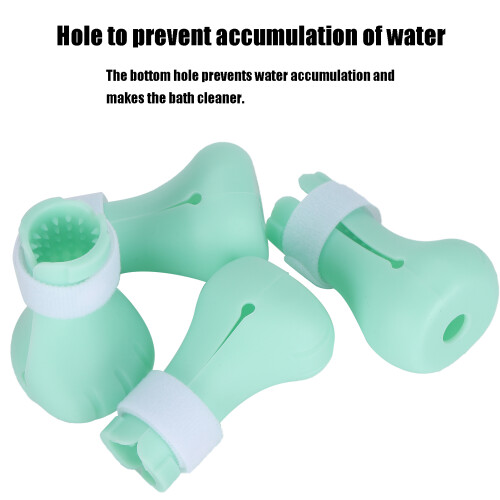 4pcs Mint Green Silicone Cat Claw Covers, Adjustable, 7cm Height 2