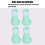 4pcs Mint Green Silicone Cat Claw Covers, Adjustable, 7cm Height 4